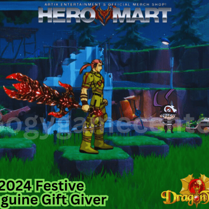 DragonFable – Gift from Beyond Scythe (2024 Festive Sanguine Gift Giver)
